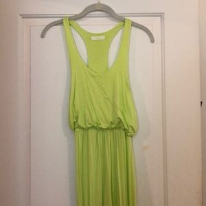 Lush bright green/neon green casual maxi dress